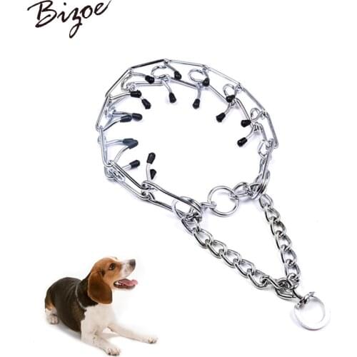 Professional Dog Necklace Prong Collar Training Chain Adjustable Pet Choke Collars Slip Supplies Ultra-Plus Diameter 3 mm-5 mm