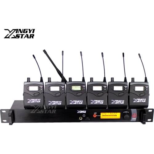 Professional Monitoring UHF Wireless In Ear Earphone Stage Monitor System One Transmitter With 6 Receiver Video Recording SR2000