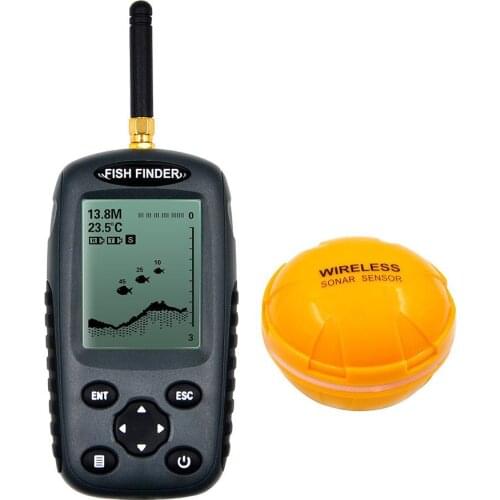Outdoor Professional Fish Finder Rechargeable Wireless Fishfinder Sensor 125kHz Sonar Echo Sounder