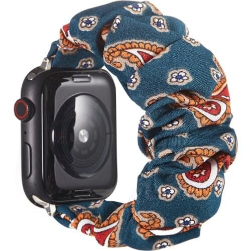 Scrunchie Elastic Watch Straps for Apple Watch 6 SE Women Bracelet Fabric Band 38mm 40mm 42mm 44mm for iwatch Series 5 4 3