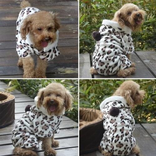 Christmas Dog Clothes Pet Warm Clothing Puppy Dogs Fleece Pajamas Jumpsuits Small Dog Jacket Coat Chihuahua Pet Supplies