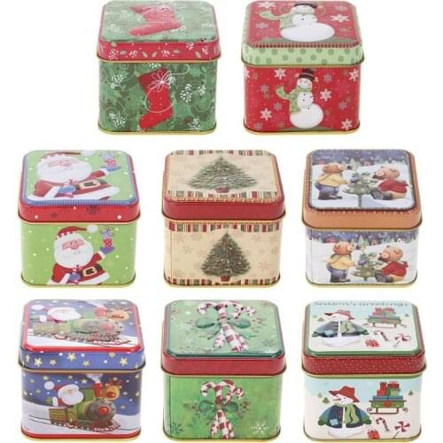 Christmas Gift Box Package Tin Box Wedding Party Candy