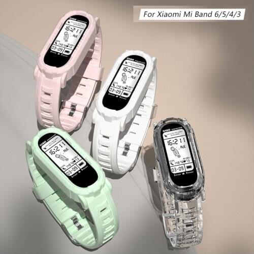 Silicone Replacement Band Strap For Xiaomi Mi band 5 Miband 6 5 4 3 Wristband