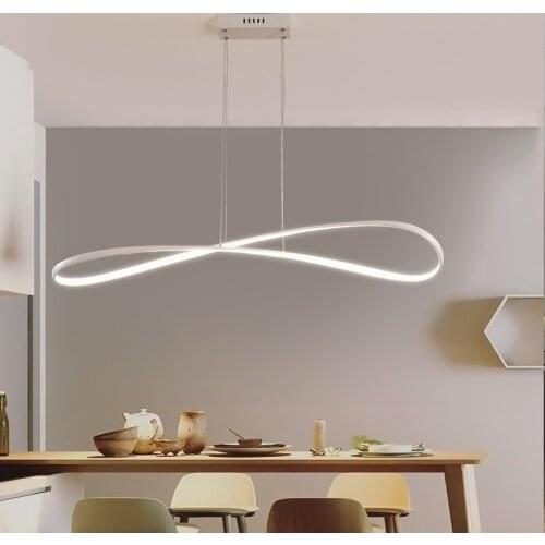 New Modern led Chandelier for dining room kitchen Room Home Deco Hanging Chandelier 90-260V Matte Black/White Finished