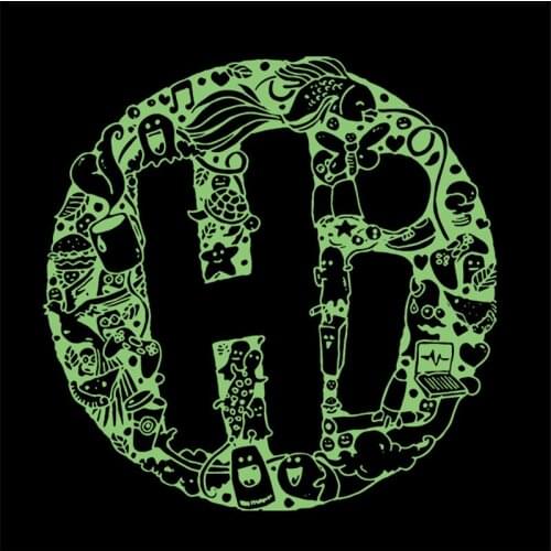 Mix Logo Hi Patches for Clothing Luminous Badge Heat transfer printing Noctilucent Patch Clothes Fluorescence Stickers Gifts