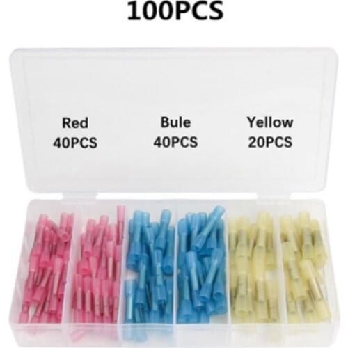 330/200/100PCS Heat Shrink Butt Connectors-Waterproof Electrical Wire Connectors-Insulated Crimp Connectors Butt Splice