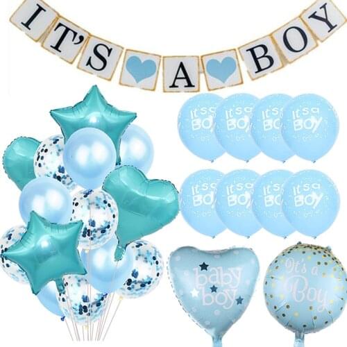 Baby Shower Party DIY Decorations Boy Girl Decorations Its A Boy Baby Balloons Gender Reveal Kids Birthday Party Gifts Supply