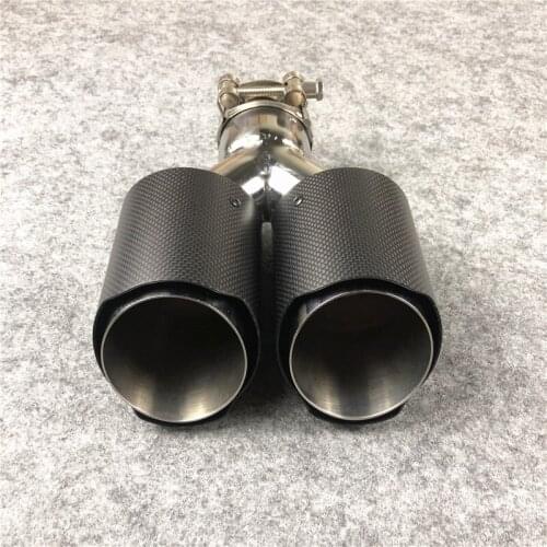 1 Piece Matte Stainless Steel Exhaust manifold Car Universal For Akrapovic Muffler tip Length 240mm Rear Diffuser Exhaust Pipe