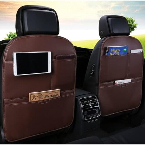 Universal Car Seat Back Protector Organizer Children Anti-kick Pad Anti-Dirty Mat with Tablet Storage Bag Car Seatback Cover