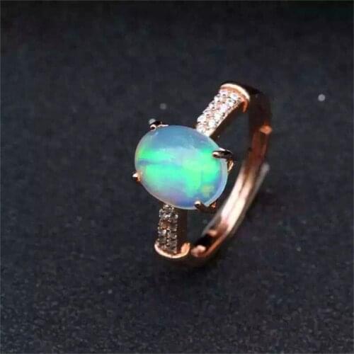 Natural Fire Opal Ring Genuine Solid 925 Sterling Silver Women Gemstone Rings Fine jewelry wholesale