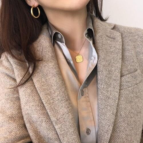 Classic Queen Medallion Coin Pendant Necklace 925 Sterling Silver For Women Party Fashion Jewelry Accessories Gift