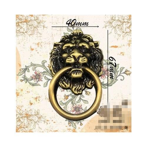 03 Hardware supplies Small hand in hand metal drawer pull handle small wire small drawer pulls lion handles Zinc alloy 67*40MM