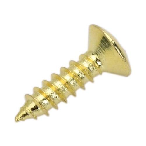 10 PCS Iron Gold Guitar Parts Pickguard Cover Plate Screws For Electric Guitar