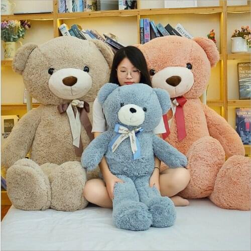 100/120CM Large Bear Teddy Plush Stuffed Toys Soft Big Bear Doll Bear Gives Girlfriend Birthday Gift Doll