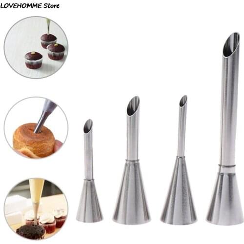 2/3/4/5/6/7pcs Eclair Puff Nozzles Cupcake Filling Tube Pastry Syringe Cream Piping Tips