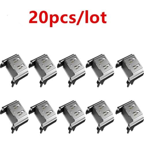 20 PCS for Playstation 4 Play Station 4 PS4 HDMI Port Socket Interface Connector Repair Parts Motherboard Port Jack Connector
