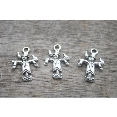 20pcs--Scarecrow Charms Antique Tibetan Silver Tone Lovely Scarecrow Charm Pendant 15x25mm