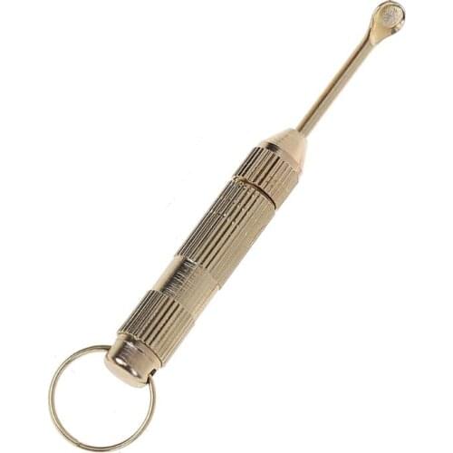 4 in1 Mini Portable Golden Opener Screwdrivers Ear Pick Ear Cleaner Keychain Kit