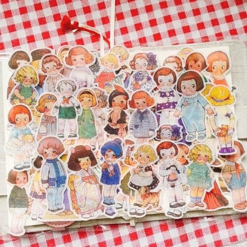 60pcs/lot Kawaii Stationery Stickers Showa tomato doll DIY Craft Scrapbooking Album Junk Journal Happy Planner Diary Stickers