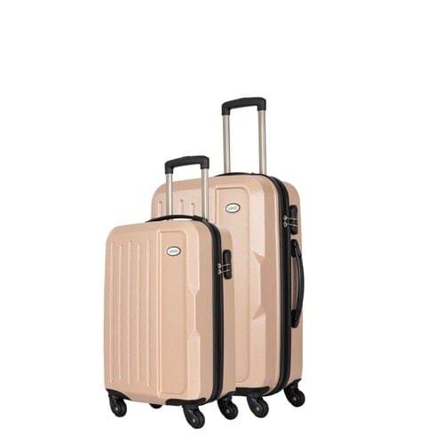 Beige 2li Suitcases Set Cabin & Middle Size