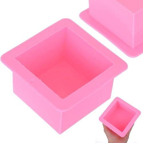 500ml Large Cube Square Soap Mold Reusable Silicone Soap Mold DIY Handmade Craft Soaps Moulds Making Decor Tools
