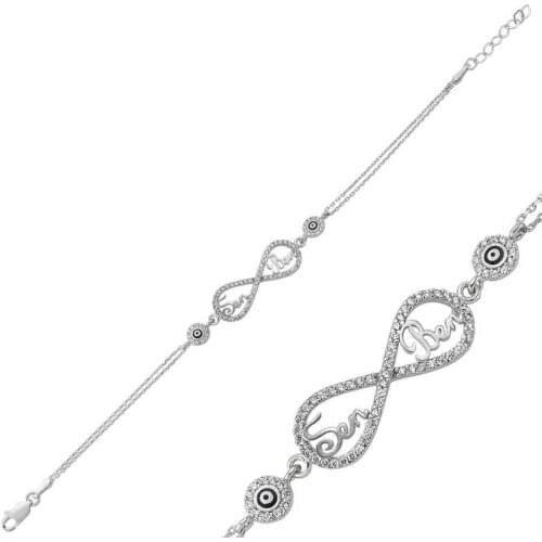 Silver Infinity I Wristband for Women , Women , Stylish, Aesthetic and Flashy, Bracelet Types for Women