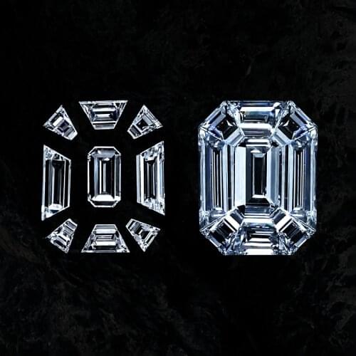 VANTJ Real Natural Diamond Loose Gemstone Special-shaped Splicing Diamonds Emerald Like 1ct for Women Man Fine Jewelry Wholesale