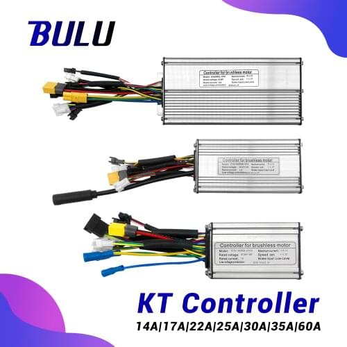 BULU Ebike KT Controller 36V 14A 22A 250W 500W 48V 25A 30A 750W 1000W 1500W Waterproof Electric Bicycle Controller with Light