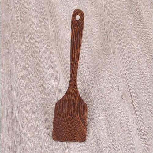 Wooden Shovel Long Handled Handmade For Dinner Food Non Stick Utensils Wok Spatula Spoon Mixing Holder Kitchen Tableware Cooking