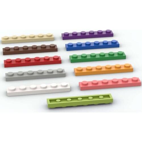 10PCS Building Blocks 3666 Plate 1x6 High-Tech Bricks Assembles Particles DIY Assembly Parts Education Toys For Children Gifts