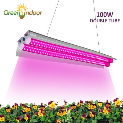 50CM Led Grow Light Full Spectrum 1000W Phyto Lamp For Indoor Plants 2pcs 4pcs Double Tube Strip Grow Tent 400-830nm Phyto Lamp