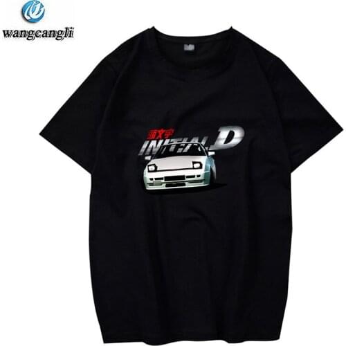 Initial D T Shirt Men Print Drift Japanese Anime T-shirt O-Neck Short sleeve Summer Casual AE86 Initial D Homme Tshirt Tops Tee
