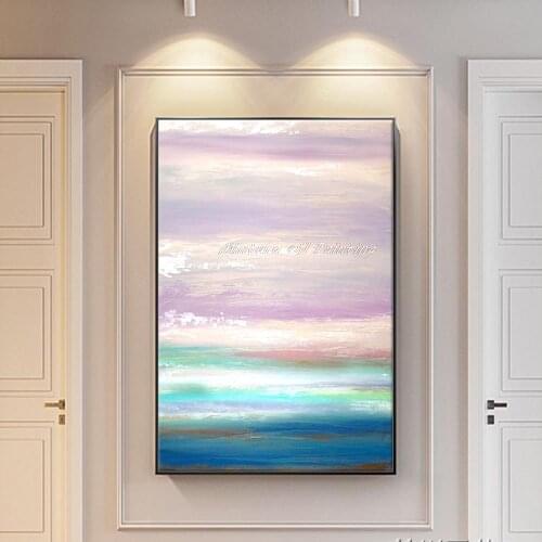 Hot Sell Free Shipping Sea Of Clouds Abstract Modern Hand Painted Home Wall Decoration Art Oil Painting on Canvas
