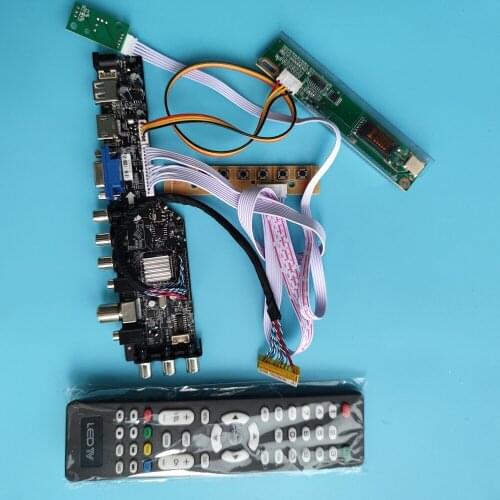 Kit for LTN141AT13-H01 Screen monitor 1 CCFL 30pin DVB-T2 LCD Panel TV Controller board Digital USB AV HDMI VGA 1280X800 14.1"