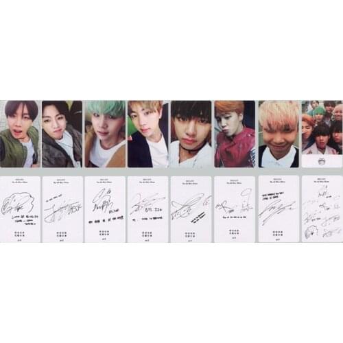 Korean Kpop bangtan boys poster You never walk Alone/ WINGS/YOUNG FOREVER/ album Signature Card Autograph Photocard wall sticker