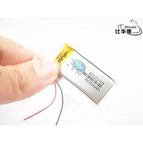 Size 602244 3.7v 600mAh li-ion Lipo cells Lithium Li-Po Polymer Rechargeable Battery For Car Tachograph Bluetooth speaker Camera