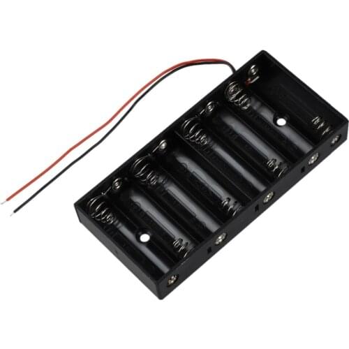 MasterFire 20pcs/lot Black Plastic 8 X 1.5V AA CELL Batteries Holder Storage Box standard 12V 2A Battery Case Cover