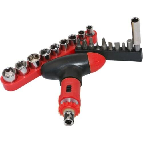 ZtDpLsd 20Pcs Easy Mini Ratchet T Screwdriver Handle Socket Wrench Sets suit for rods For Wood Working Home Improvement