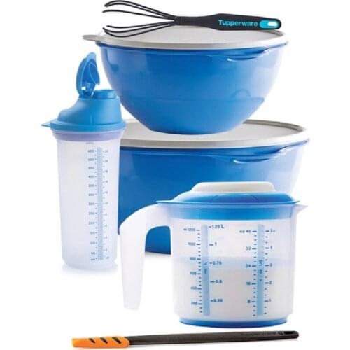 Tupperware Custom set 6'lı, Mixing, Karıştır Hide, Modern Fairy Beater, Fig Fig, modern Fairy Silicone Slim Spatula