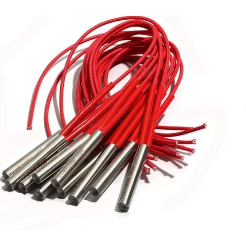 10pcs/lot Cartridge Heater Element Single End Mould Heating Resistance Tube 8x25mm/28mm/30mm/32mm/35mm 50W/60W/70W