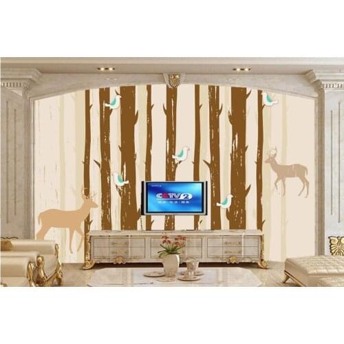 Custom 3D murals papel de parede,Simple abstract deer forest wallpaper,living room sofa TV wall 3d room wallpaper landscape