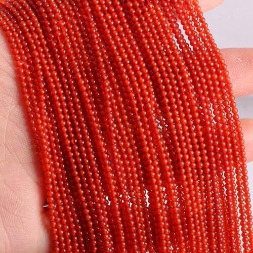 Natural Stone Red Agates Punch Loose Crystal Beads for Trending Jewelry Making Female Craft Bracelet Necklace Supplies