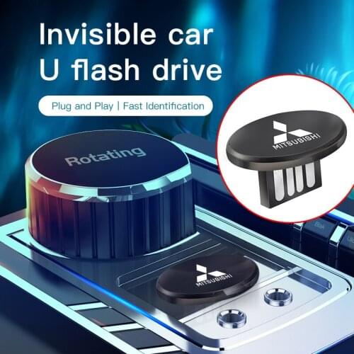 1Pcs Invisible Metal USB Flash Drive Mini Portable Car Accessories For Mitsubishi ASX Pajero L200 Lancer EX Evo Xpander Attrage