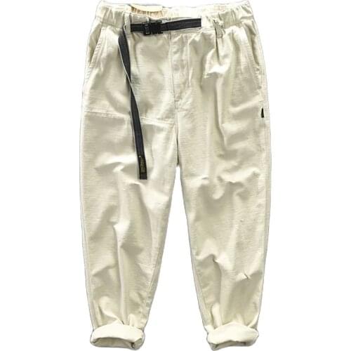 New Fashion Men Casual Pants Straight Loose Baggy Cotton Trousers 4 Season Cargo Pants