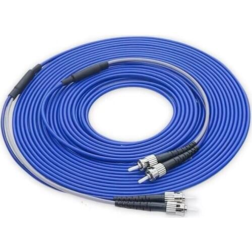 Optical Cable 3.0mm Armoured ST/UPC-ST/UPC 5PCS Fiber Optic Jumper SM Fibra Optica FTTH Single Mode Duplex Patch Cord