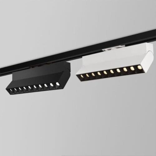 Indoor Home Lighting AC85-265V 6W 12W 20W LED Track Light Spotlight Dimmable 110V 220V Rail Lamps for Clothing Shoes Shop Stores