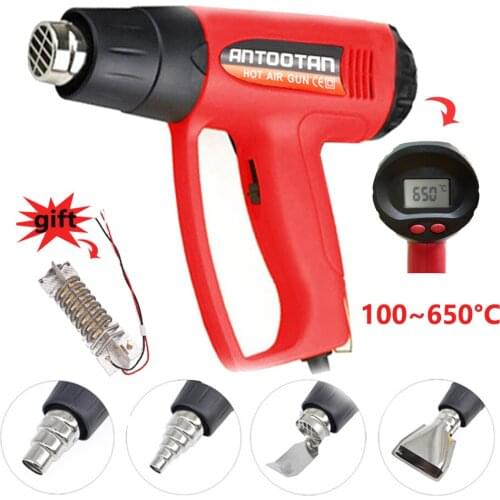 Hot Air Gun 2000W 220V EU Industrial Electric Thermoregulator Heat Guns LCD Display Soldering Heating core combination Tools