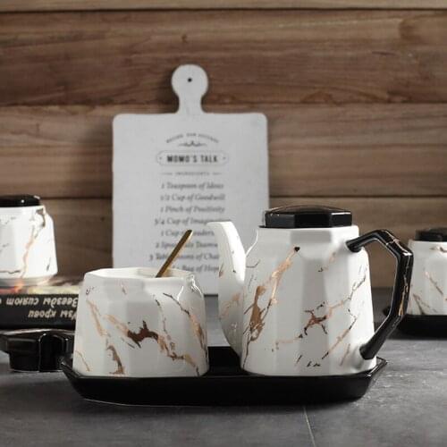 Marble Pattern Ceramics Salt Sugar Pepper Seasoning Can Soy Sauce Vinegar Oil Kitchen Cooking Tool Spice Jar Storage Bottle Rack