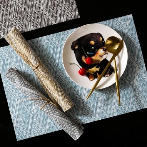 PVC Washable Table Mat Placemats Dining Non-Slip Placemat Kitchen Accessories Cup Coaster Wine Pad