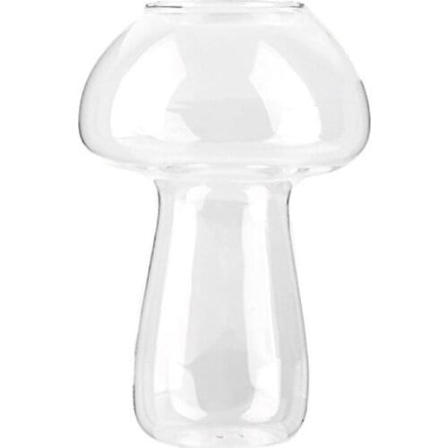 Clear Gl Vase Bottle For Plant Flower Decorations - Mushroom